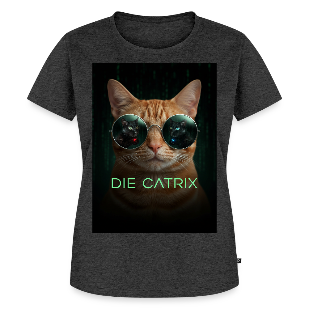 Die Catrix – Krümel erwacht | Frauen Premium T-Shirt - Anthrazit meliert