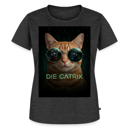 Die Catrix – Krümel erwacht | Frauen Premium T-Shirt - Anthrazit meliert