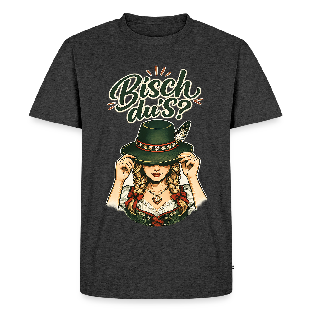 Bisch du’s? – Der Blick sagt alles | Männer Premium T-Shirt - Anthrazit meliert