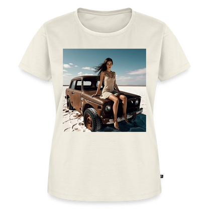 Warten auf irgendwas | Frauen Premium T-Shirt - Naturweiß