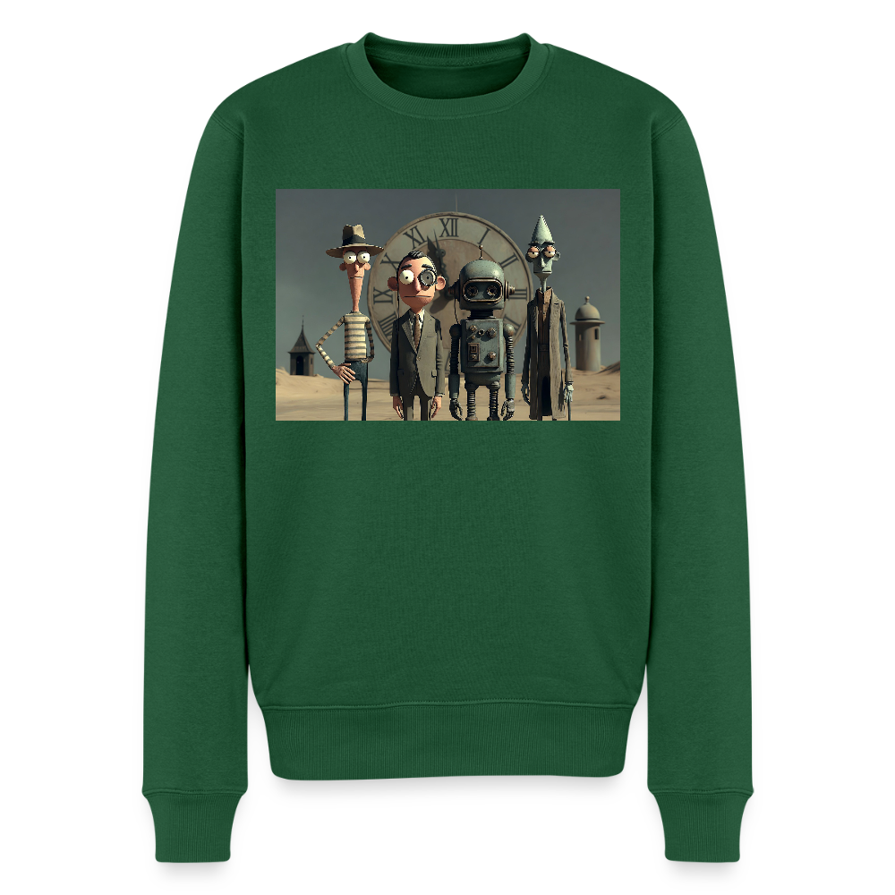 Pünktlich zu spät – Die seltsame Gesellschaft |  Männer Premium Pullover - Flaschengrün