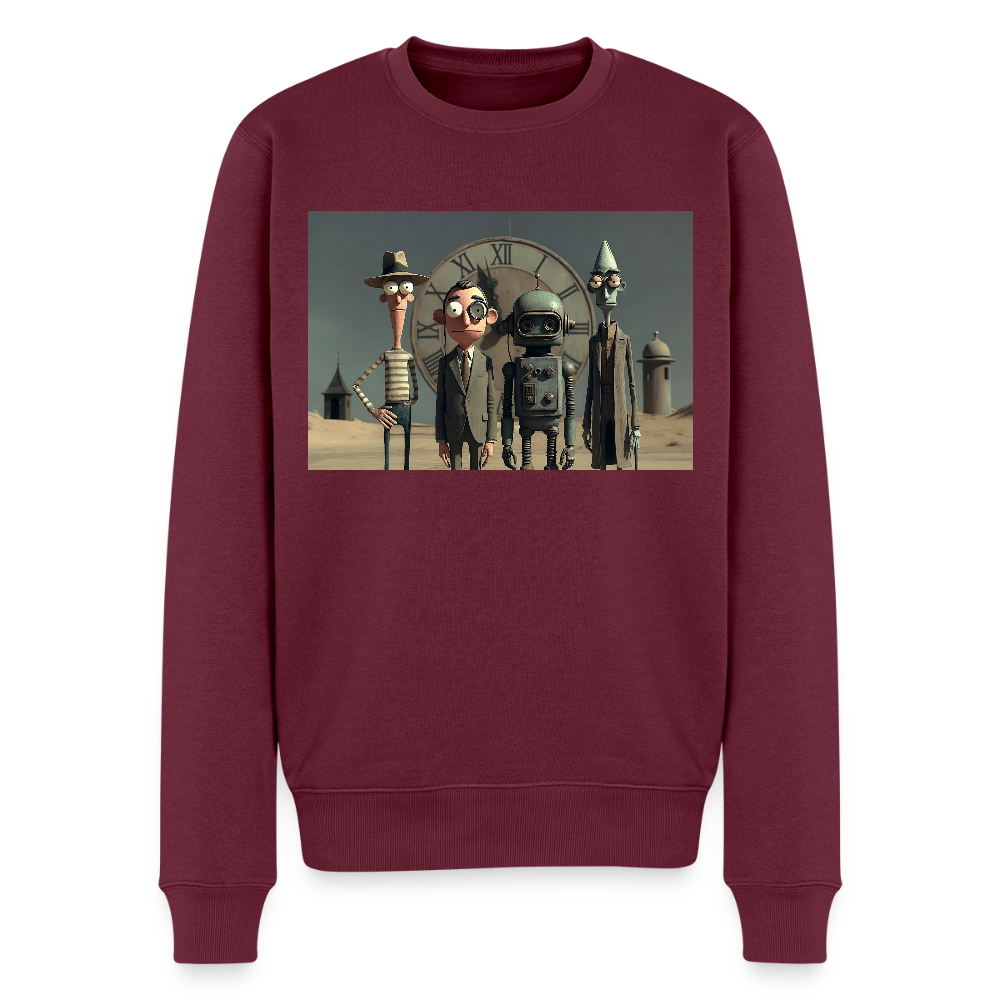 Pünktlich zu spät – Die seltsame Gesellschaft |  Männer Premium Pullover - Burgunderrot