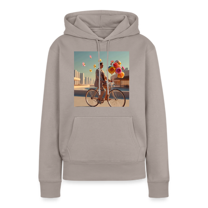 Fahrt ins Ungewisse (mit Blumen) | Frauen Premium Hoodie - Taupe