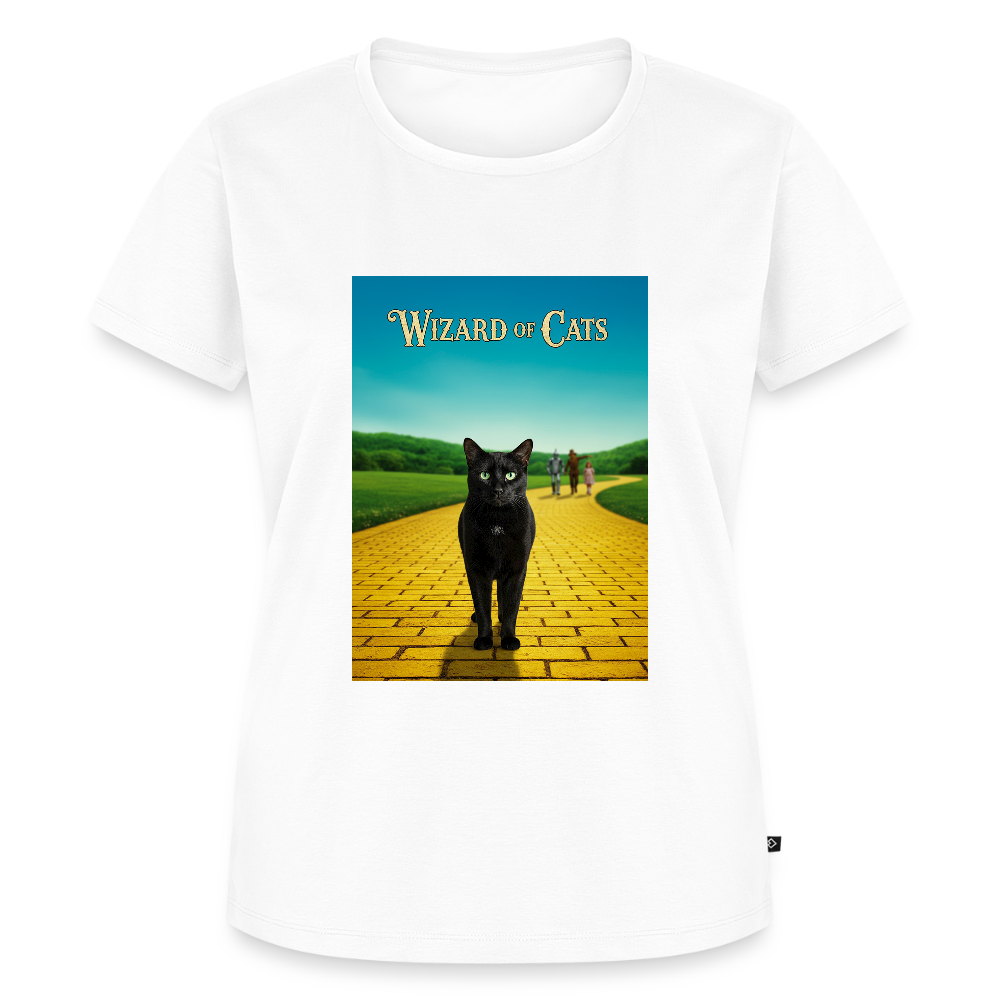 Wizard of Cats – Der gelbe Weg gehört Krümel | Frauen Premium T-Shirt - Weiß