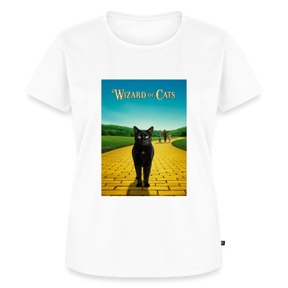 Wizard of Cats – Der gelbe Weg gehört Krümel | Frauen Premium T-Shirt - Weiß