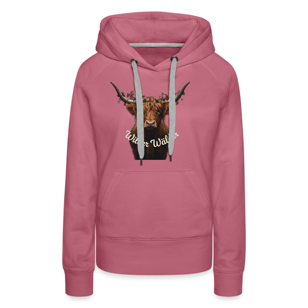 Wilder Wälder – Schwarzwald Highland Rind | Frauen Premium Hoodie - Malve