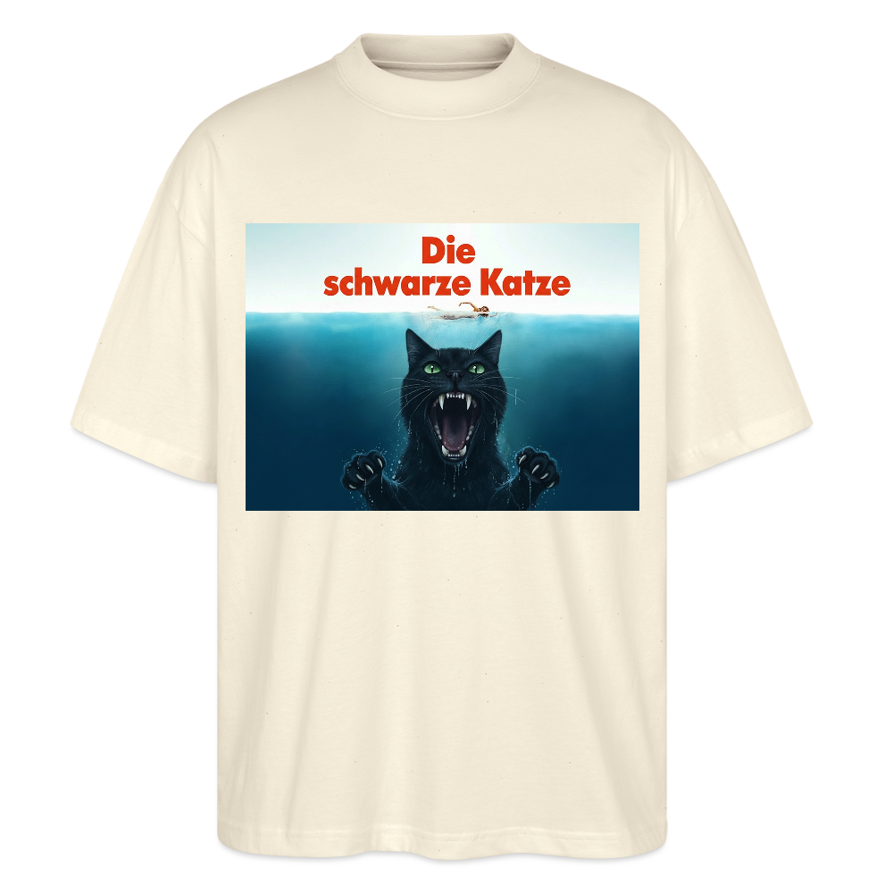 Die schwarze Katze – Krümel taucht auf  | Stanley/Stella Oversized Unisex Bio T-Shirt Blaster - Natur