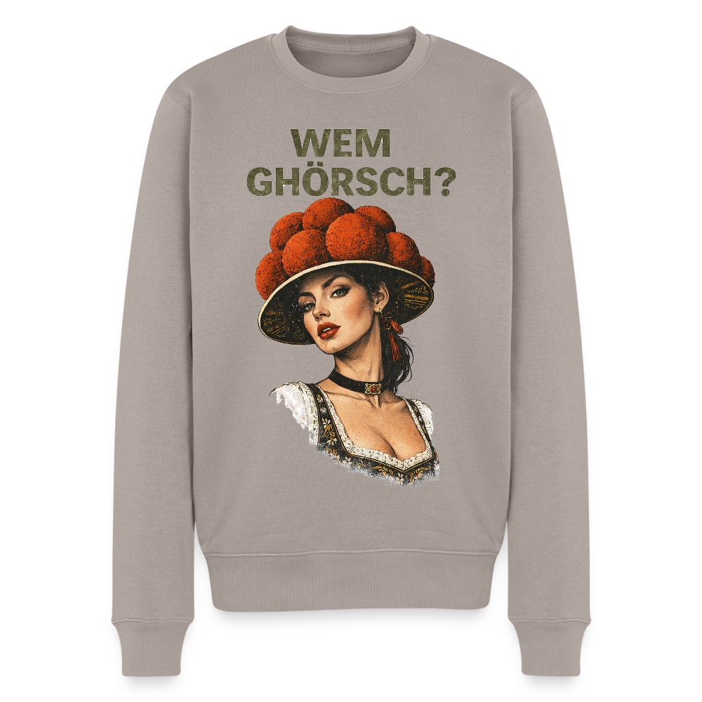 Wem ghörsch? – Schwarzwald Edition |  Männer Premium Pullover - Taupe