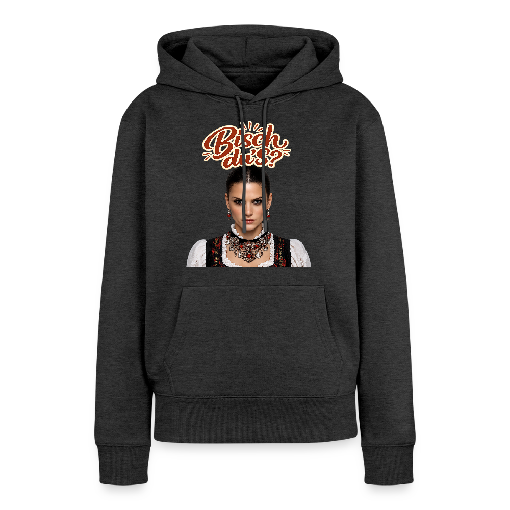 Schwarzwaldstolz – Sie weiß, wer sie isch | Frauen Premium Hoodie - Anthrazit meliert