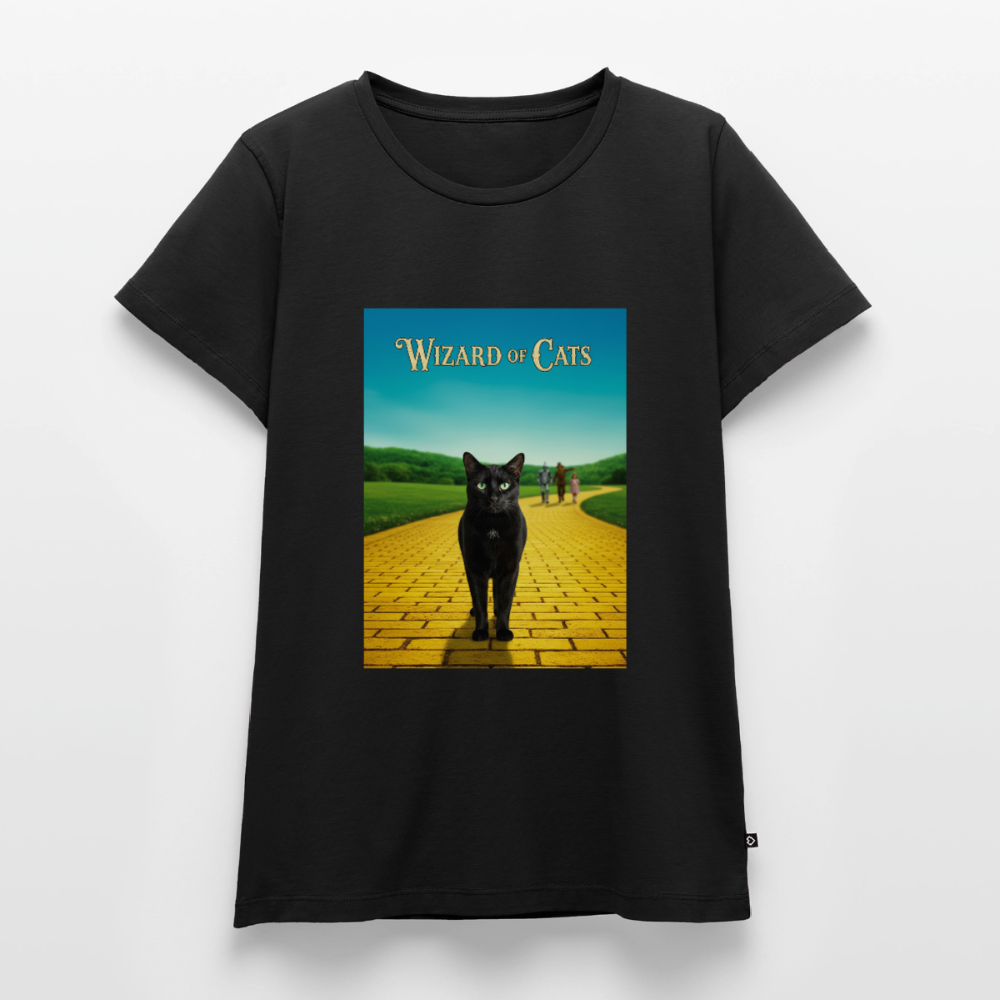 Wizard of Cats – Der gelbe Weg gehört Krümel | Frauen Premium T-Shirt - Schwarz