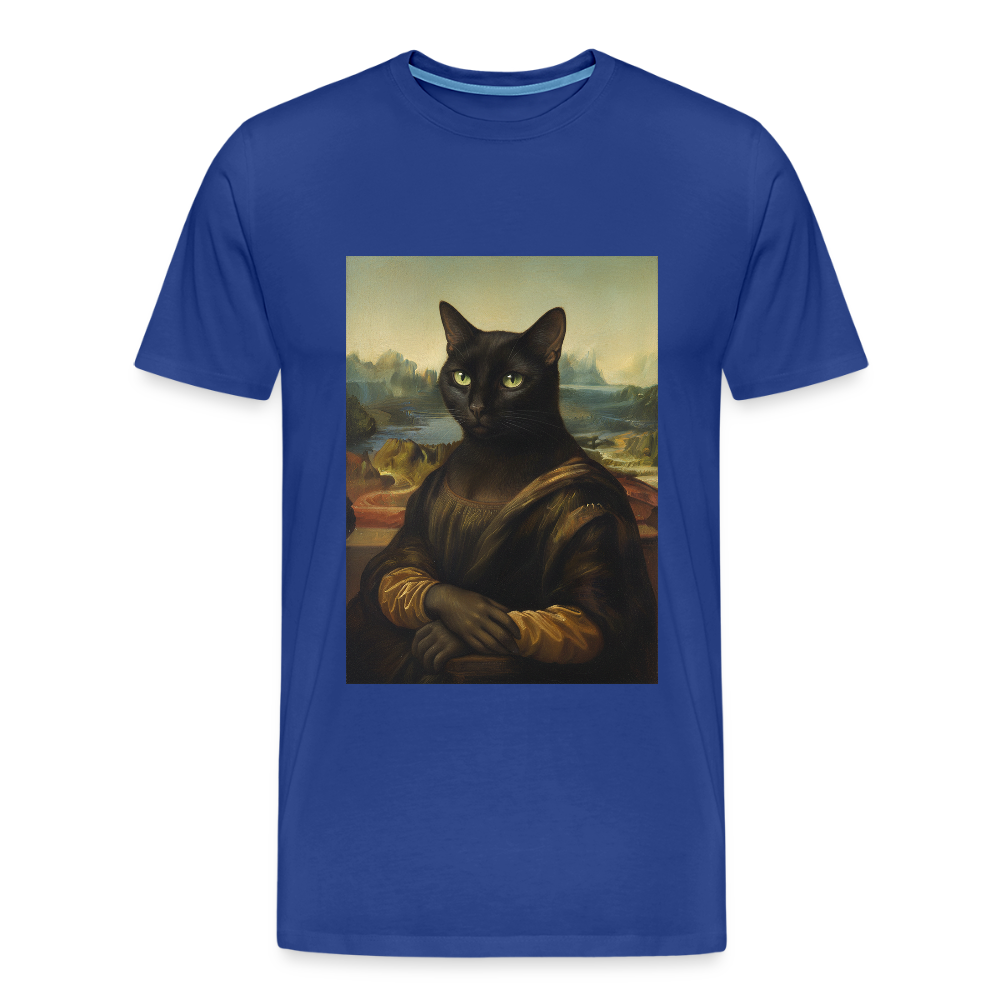 Mona Lisa… aber es ist eine Katze | Männer Premium T-Shirt - Königsblau