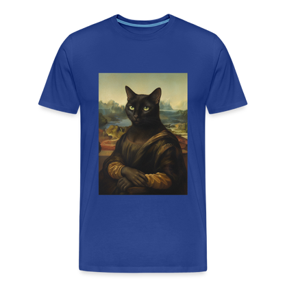 Mona Lisa… aber es ist eine Katze | Männer Premium T-Shirt - Königsblau