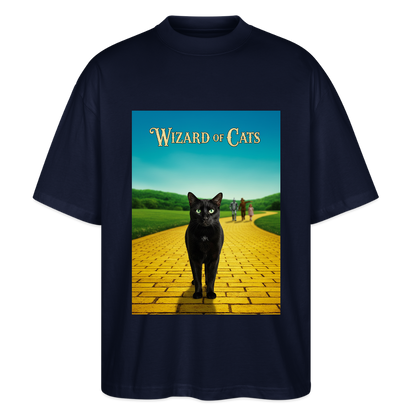 Wizard of Cats – Der gelbe Weg gehört Krümel | Stanley/Stella Oversized Unisex Bio T-Shirt Blaster - Navy