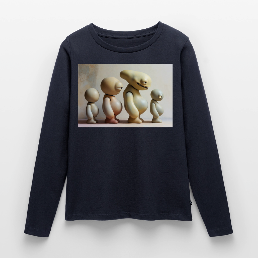 So wachsen wir also | Frauen Premium Bio Langarmshirt - Navy