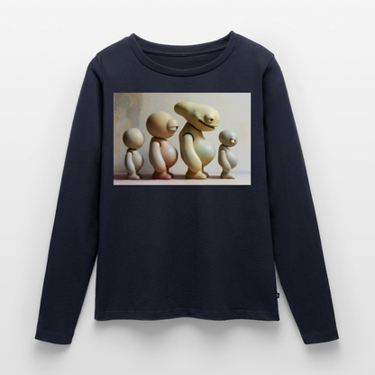 So wachsen wir also | Frauen Premium Bio Langarmshirt - Navy