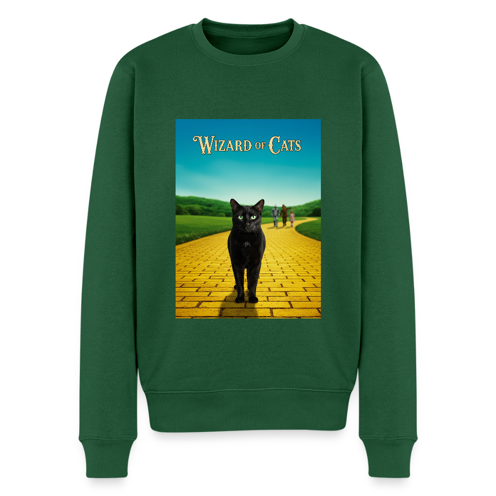 Wizard of Cats – Der gelbe Weg gehört Krümel |  Männer Premium Pullover - Flaschengrün