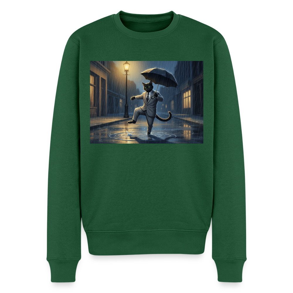 Krümel tanzt im Regen |  Männer Premium Pullover - Flaschengrün