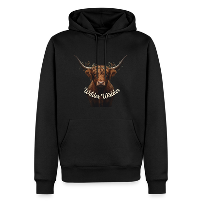 Wilder Wälder – Schwarzwald Highland Rind | Männer Premium Hoodie - Schwarz