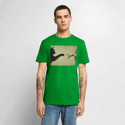 Die Erschaffung Adams… aber die Katze war schneller | Männer Premium T-Shirt - Grün