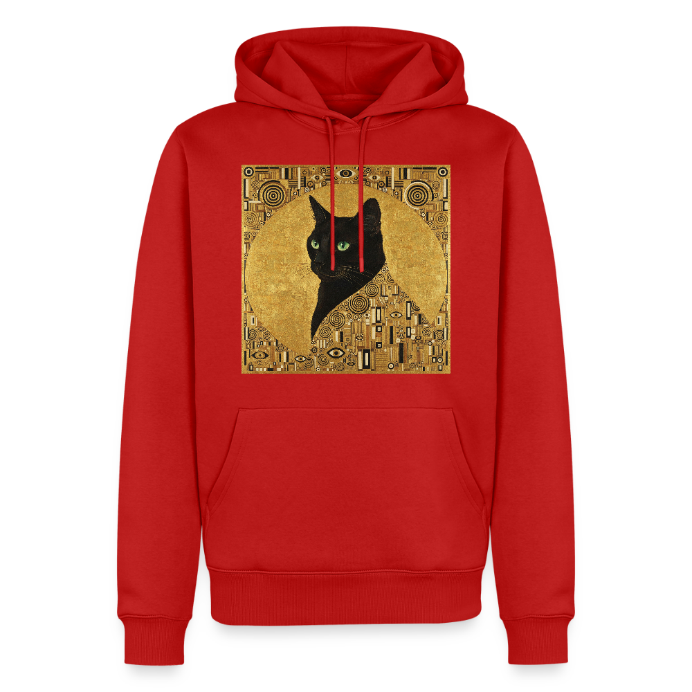 Adele… aber sie schnurrt – Goldene Katze à la Klimt | Männer Premium Hoodie - Rot