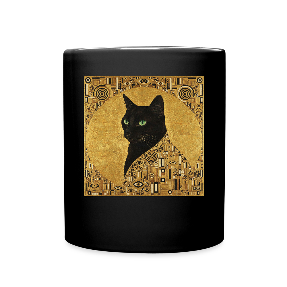 Adele… aber sie schnurrt – Goldene Katze à la Klimt | Tasse - Schwarz