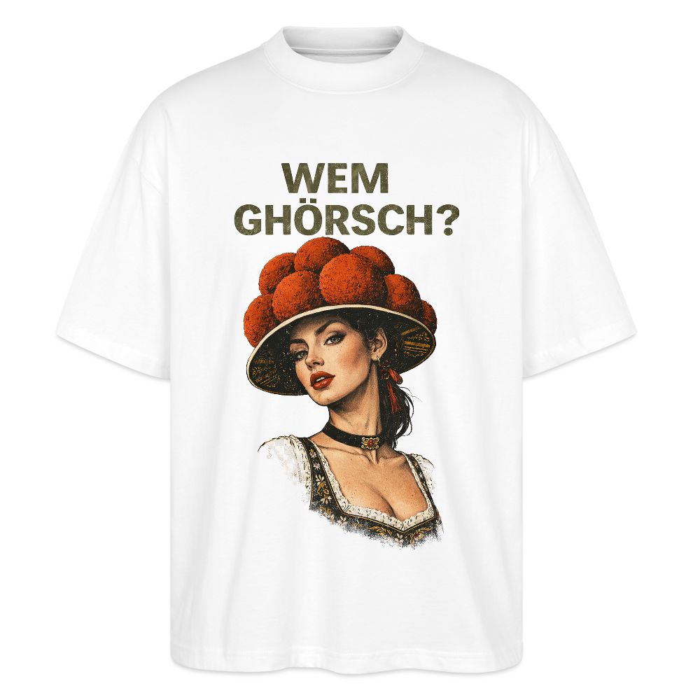 Wem ghörsch? – Schwarzwald Edition | Stanley/Stella Oversized Unisex Bio T-Shirt Blaster - Weiß