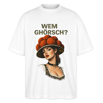 Wem ghörsch? – Schwarzwald Edition | Stanley/Stella Oversized Unisex Bio T-Shirt Blaster - Weiß