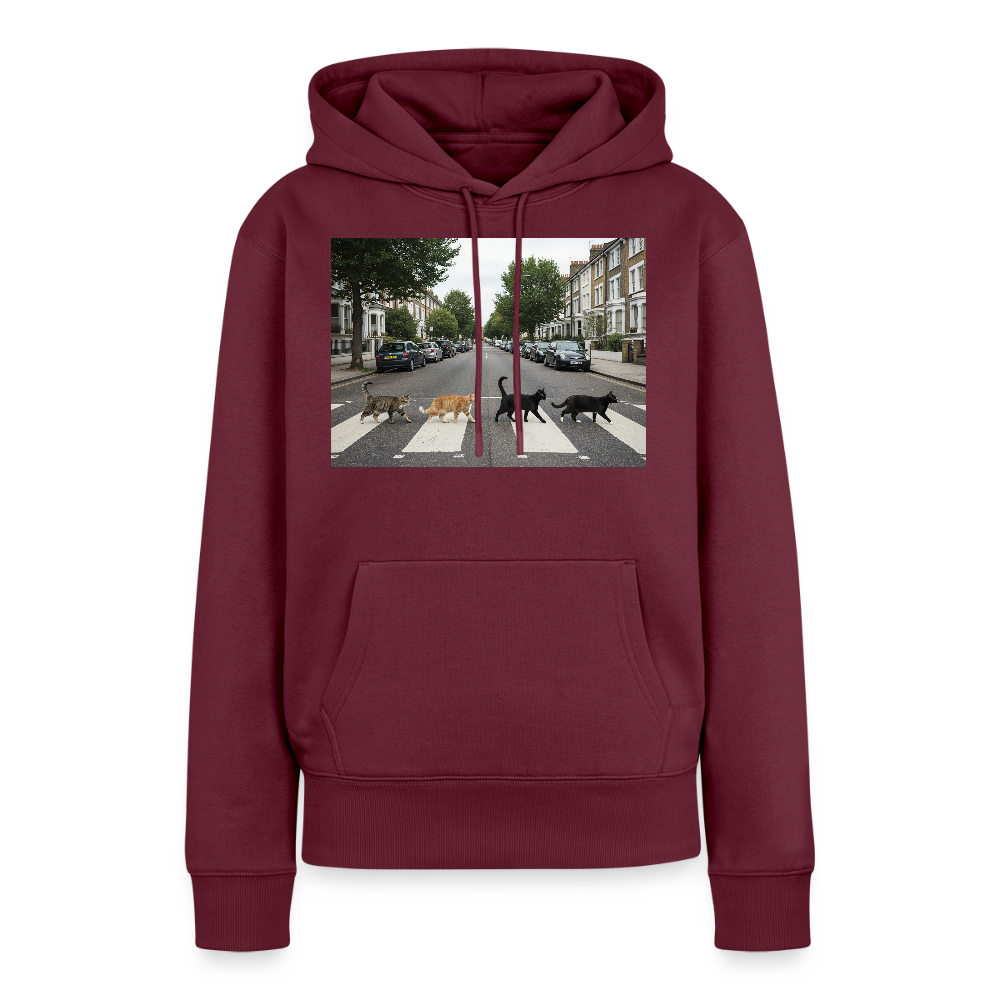 The Purrfect Crossing – Wir waren vor der Band da | Frauen Premium Hoodie - Burgunderrot
