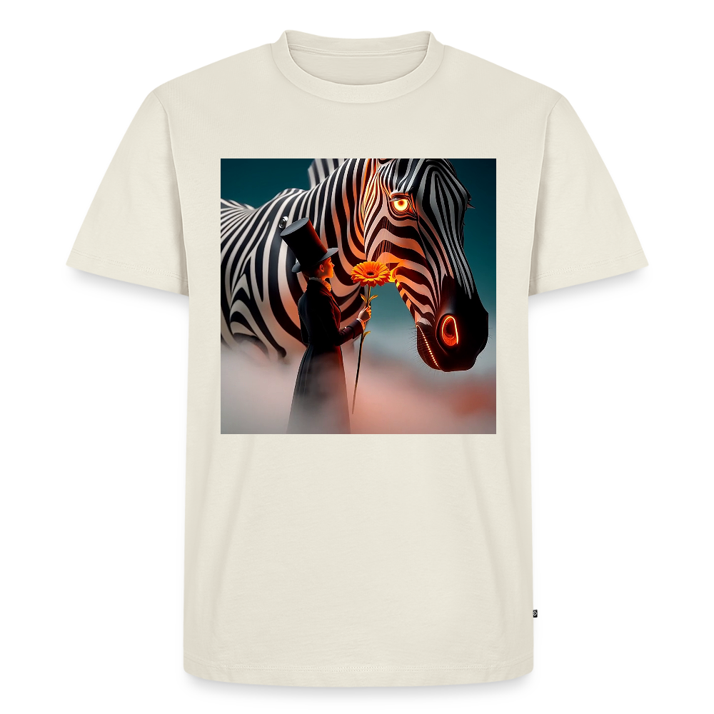 Blumen für ein Zebra | Männer Premium T-Shirt - Naturweiß