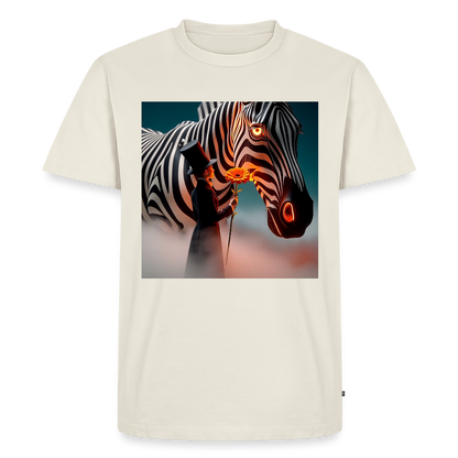 Blumen für ein Zebra | Männer Premium T-Shirt - Naturweiß