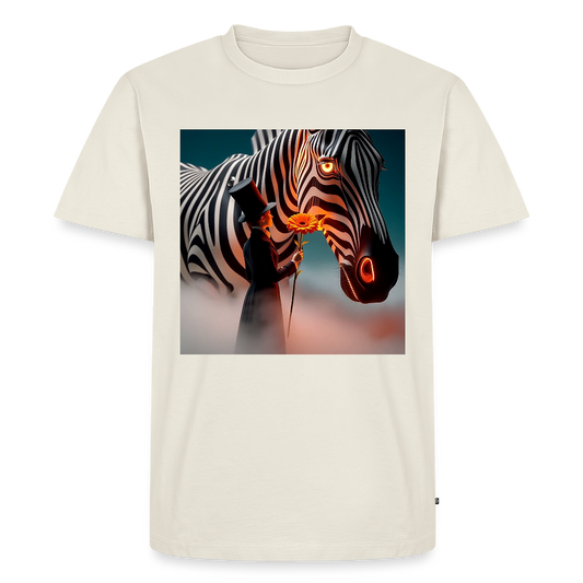 Blumen für ein Zebra | Männer Premium T-Shirt - Naturweiß