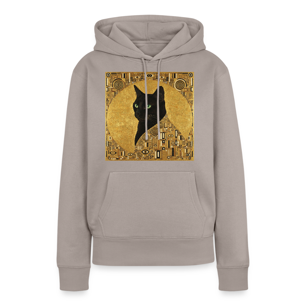 Adele… aber sie schnurrt – Goldene Katze à la Klimt | Frauen Premium Hoodie - Taupe