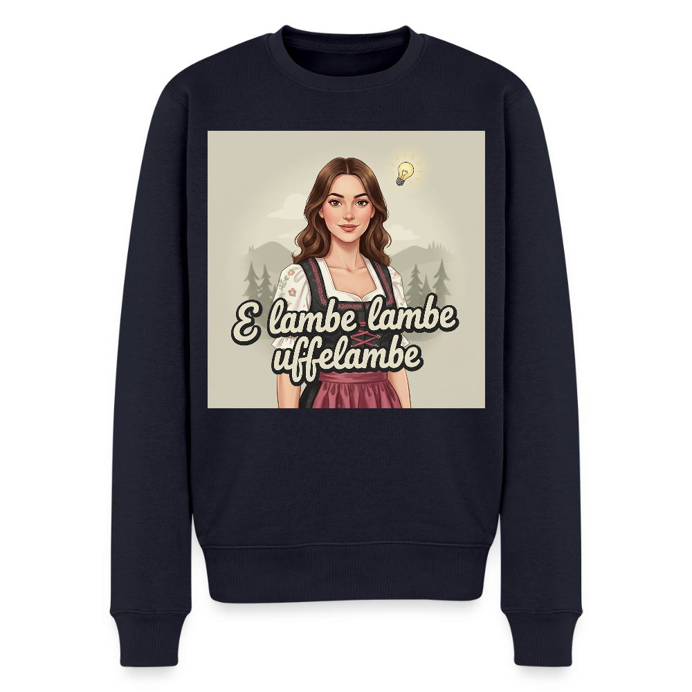 E Lambe, lambe, uffelambe – Alemannischer Geistesblitz |  Männer Premium Pullover - Navy