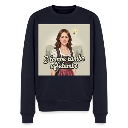 E Lambe, lambe, uffelambe – Alemannischer Geistesblitz |  Männer Premium Pullover - Navy