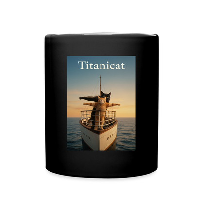 Titanicat – Ich bin der König der Kratzbäume | Tasse einfarbig - Schwarz