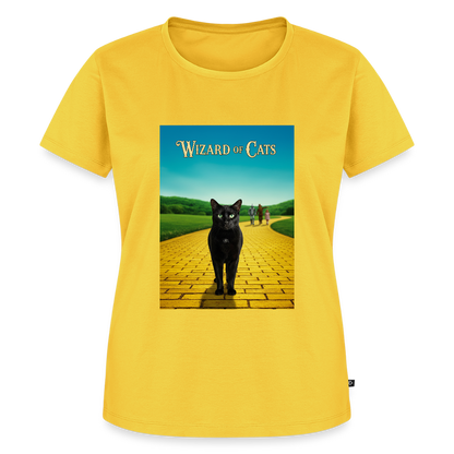 Wizard of Cats – Der gelbe Weg gehört Krümel | Frauen Premium T-Shirt - Gelb