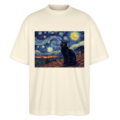 Sternennacht… aber die Katze denkt nach | Stanley/Stella Oversized Unisex Bio T-Shirt Blaster - Natur