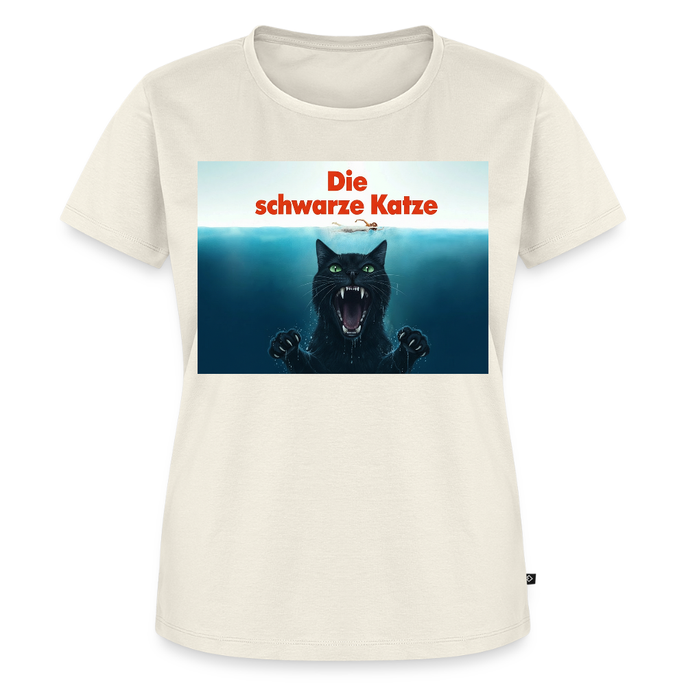 Die schwarze Katze – Krümel taucht auf | Frauen Premium T-Shirt - Naturweiß
