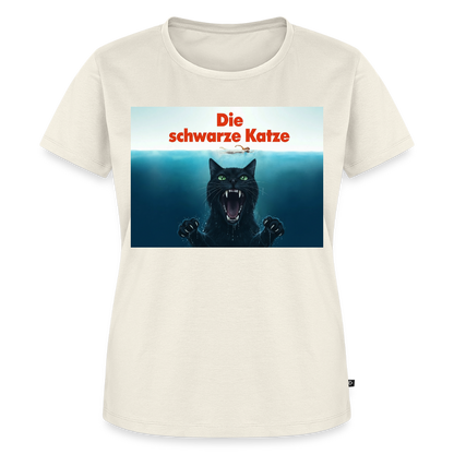Die schwarze Katze – Krümel taucht auf | Frauen Premium T-Shirt - Naturweiß