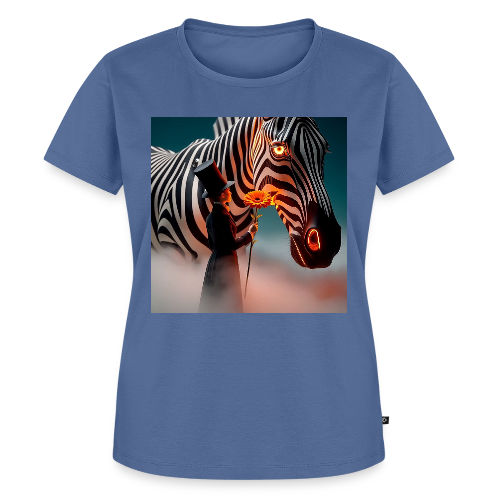 Blumen für ein Zebra | Frauen Premium T-Shirt - Taubenblau