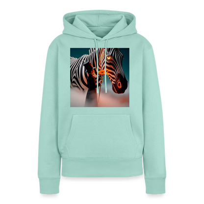 Blumen für ein Zebra | Frauen Premium Hoodie - Mint 