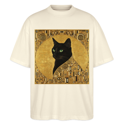 Adele… aber sie schnurrt – Goldene Katze à la Klimt | Stanley/Stella Oversized Unisex Bio T-Shirt Blaster - Natur