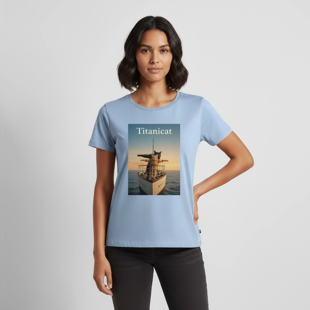 Titanicat – Ich bin der König der Kratzbäume | Frauen Premium T-Shirt - Hellblau