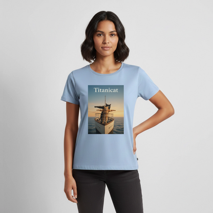 Titanicat – Ich bin der König der Kratzbäume | Frauen Premium T-Shirt - Hellblau