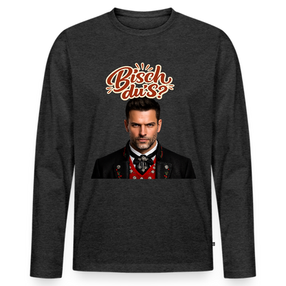 Bisch du’s? – Schwarzwaldkerl | Männer Premium Bio Langarmshirt - Anthrazit meliert