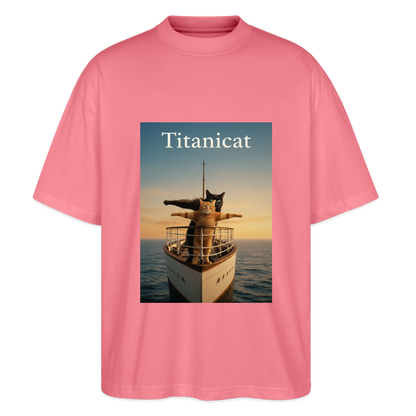 Titanicat – Ich bin der König der Kratzbäume | Stanley/Stella Oversized Unisex Bio T-Shirt Blaster - Pink 