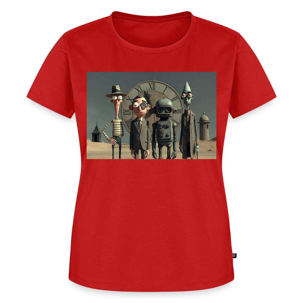 Pünktlich zu spät – Die seltsame Gesellschaft | Frauen Premium T-Shirt - Rot