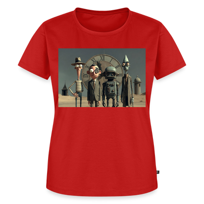 Pünktlich zu spät – Die seltsame Gesellschaft | Frauen Premium T-Shirt - Rot