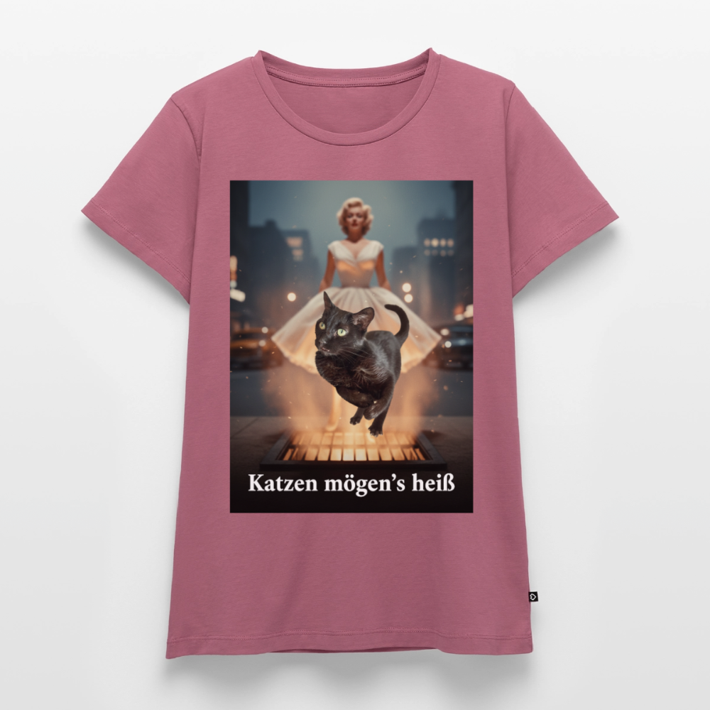 Katzen mögen’s heiß | Frauen Premium T-Shirt - Mauve