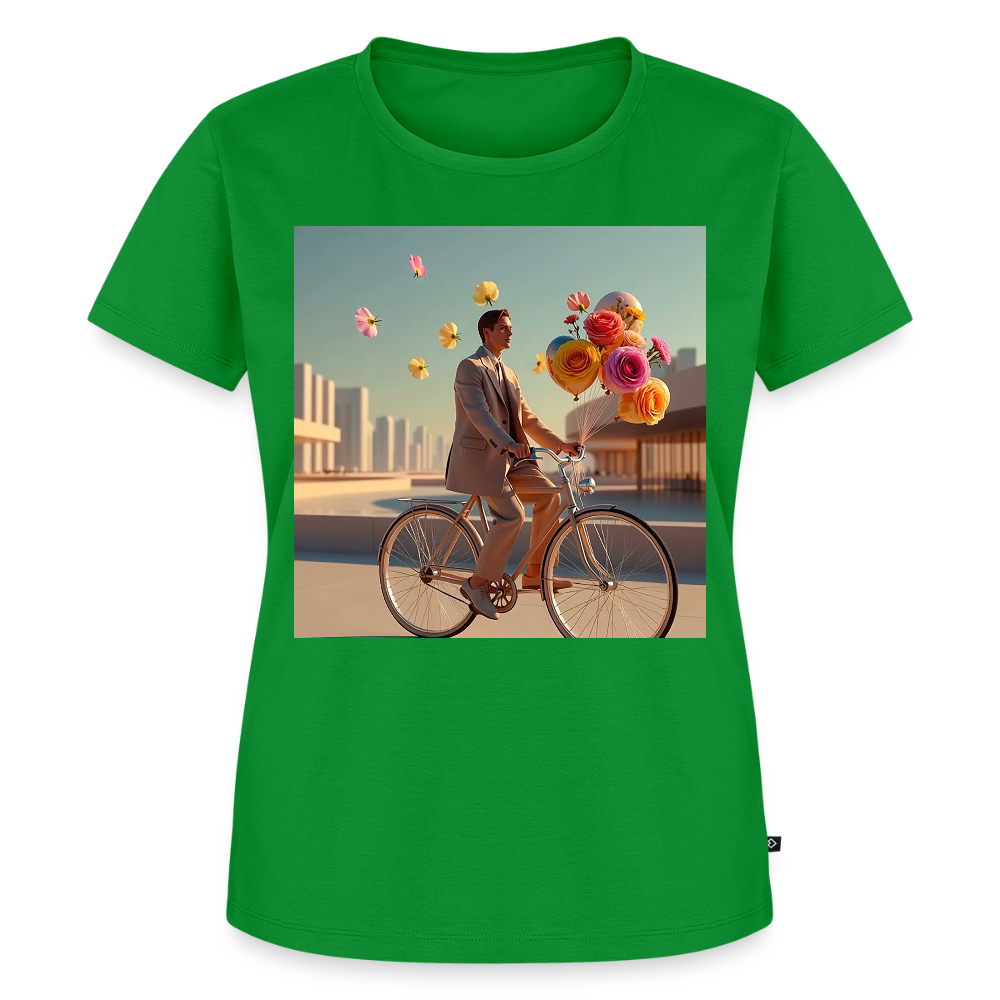 Fahrt ins Ungewisse (mit Blumen) | Frauen Premium T-Shirt - Grün